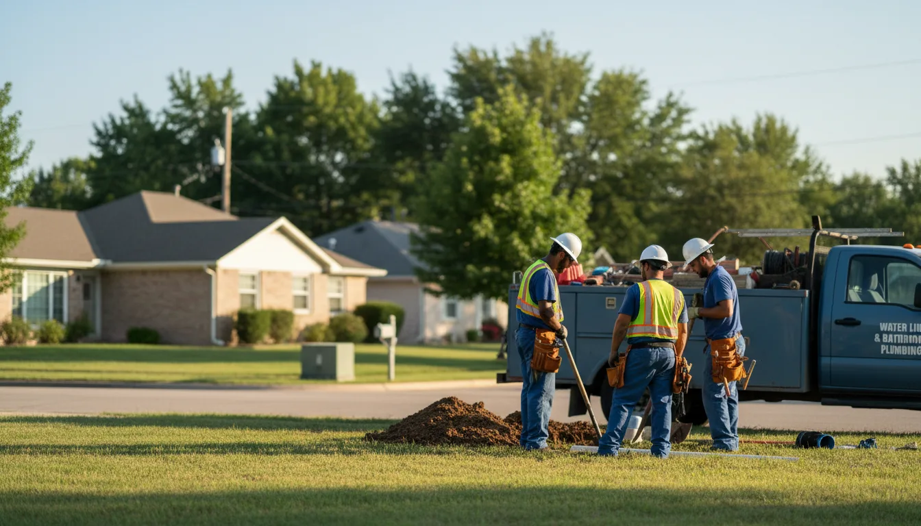 Residential water line and bathroom plumbing service in Elmaton, TX